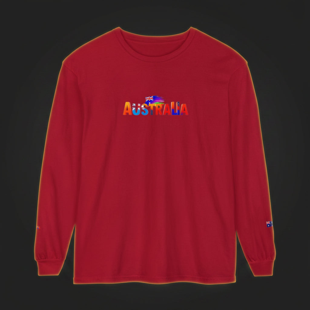 Australia Flag Long Sleeve Tee - Peace
