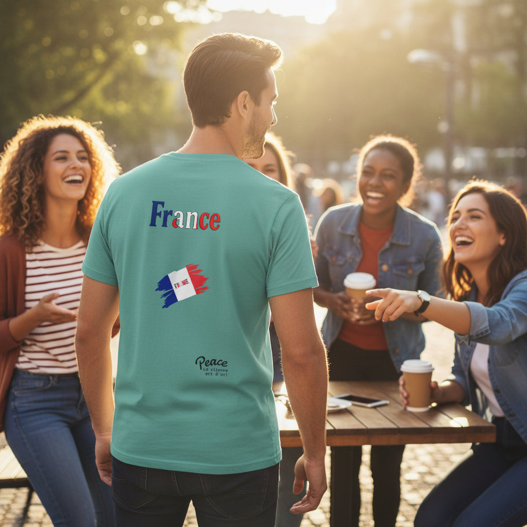 France Flag Heart T-Shirt