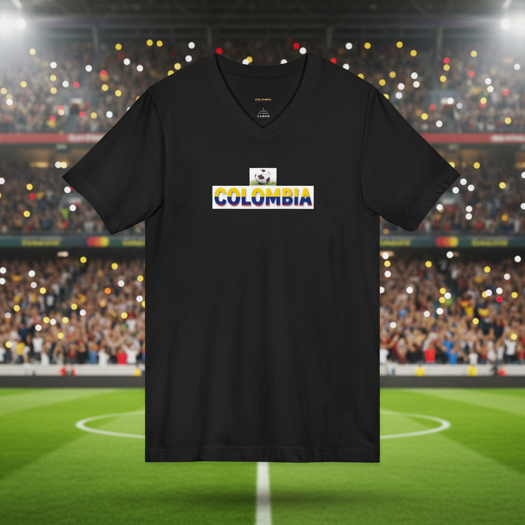 Colombia Soccer Fan V-Neck Tee