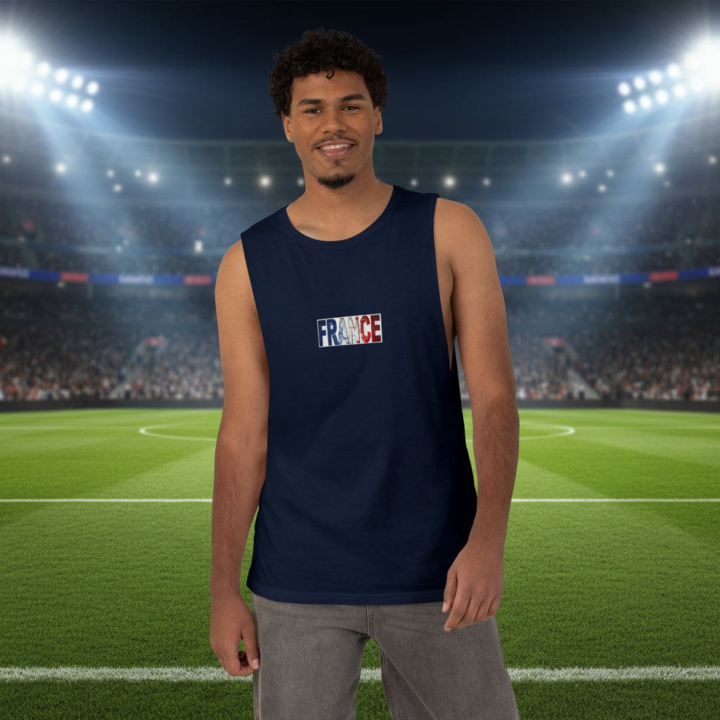 France Soccer Tank Top 100% combed ring-spun Cotton