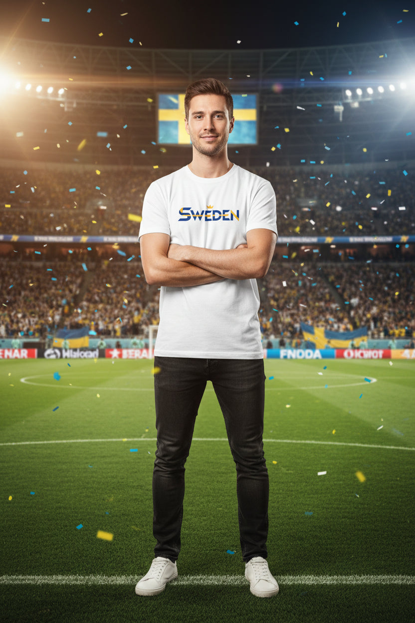 Sweden World Cup 2026 Soccer 100%  Cotton