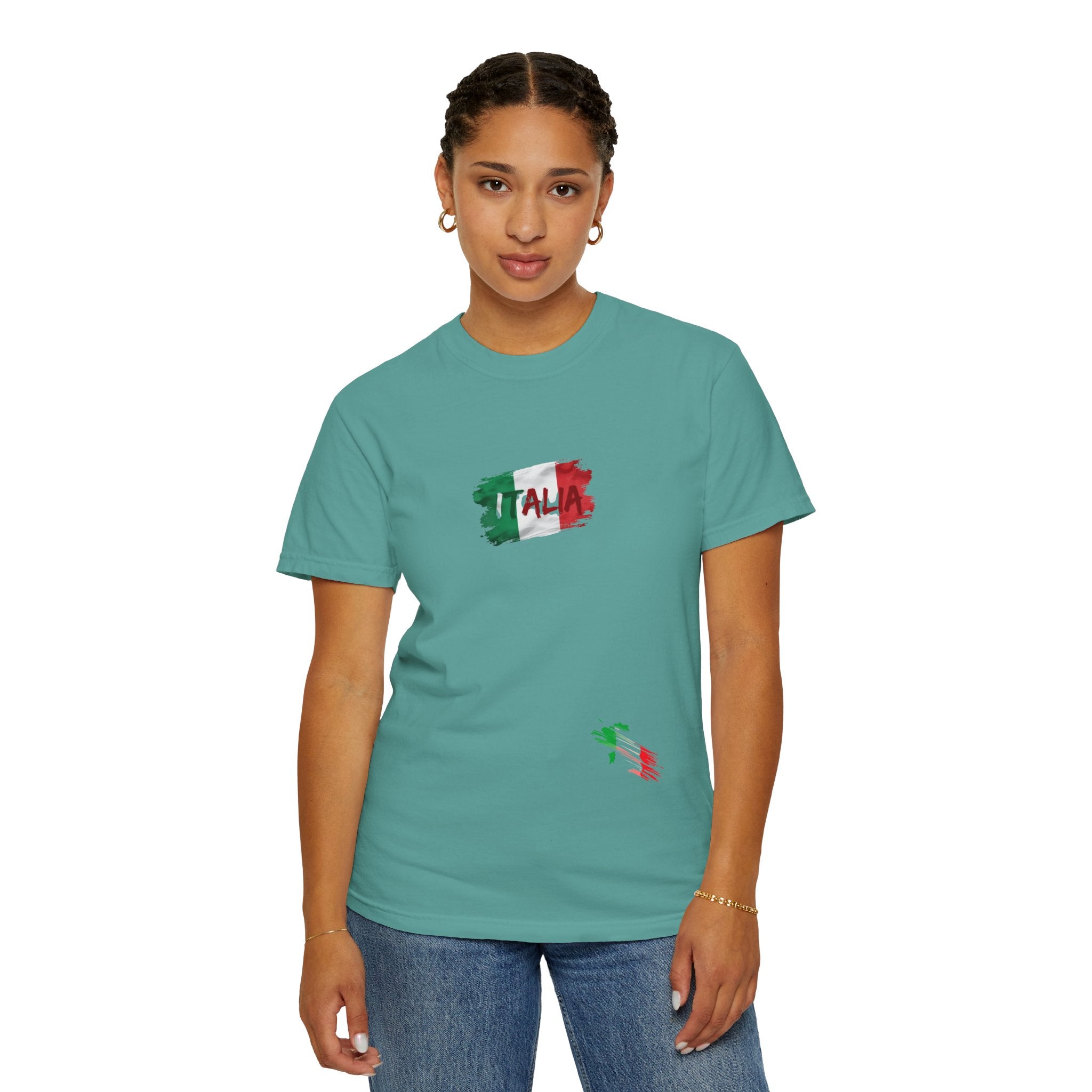 Italy Watercolor Flag T-Shirt — Rainbow ITALY Graphic Tee