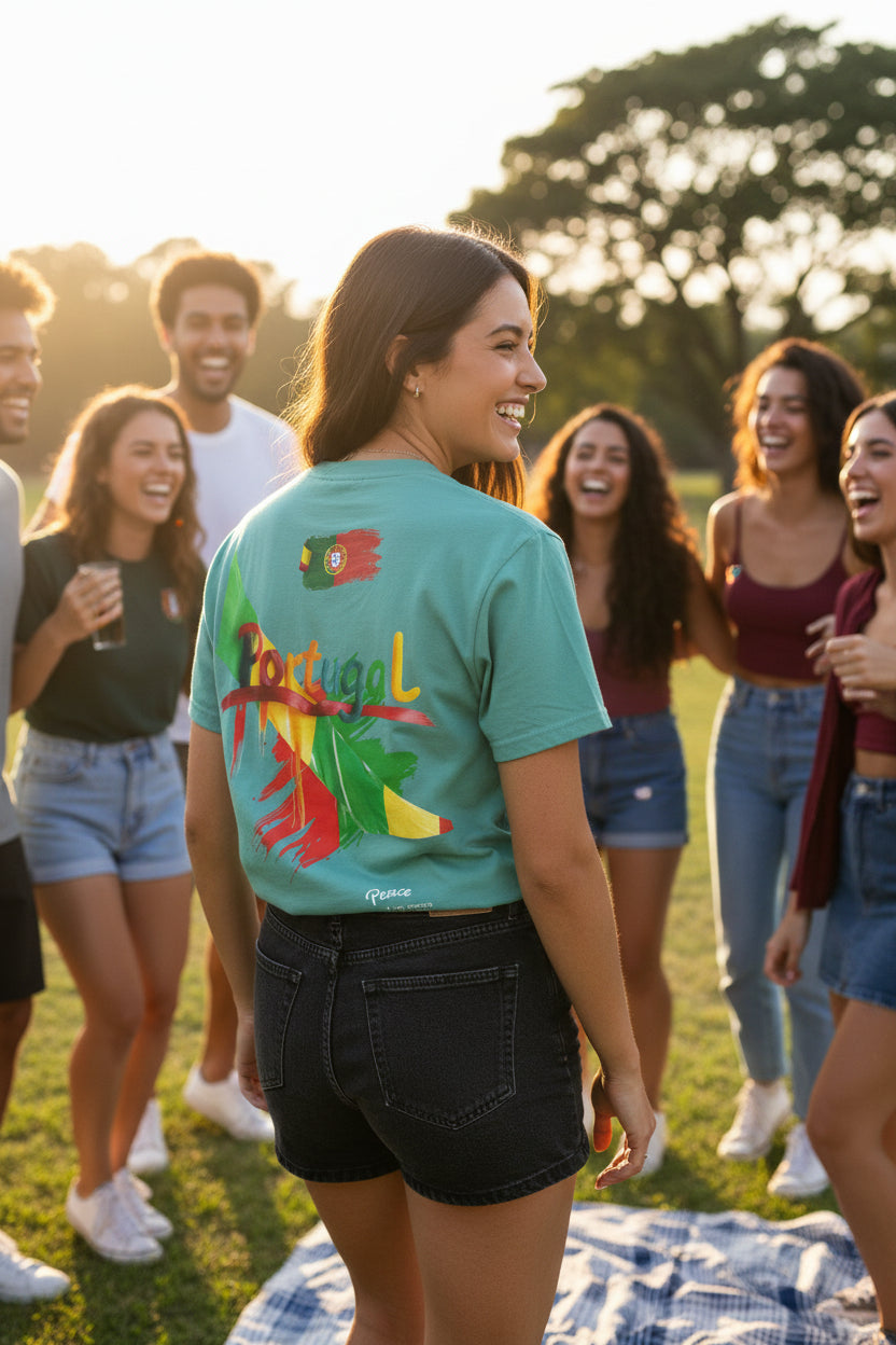 Portugal Flag Graphic T-Shirt — Peace w
