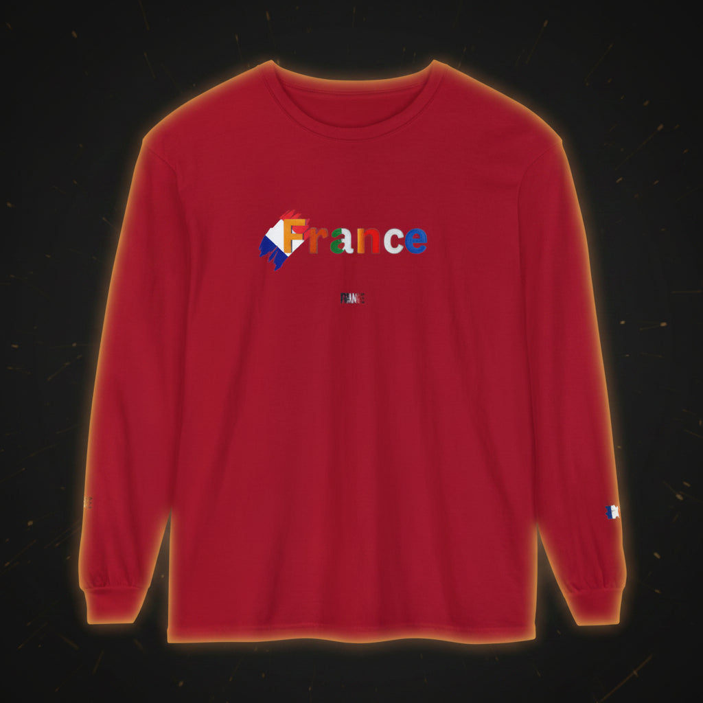 France Long Sleeve Tee -Peace message