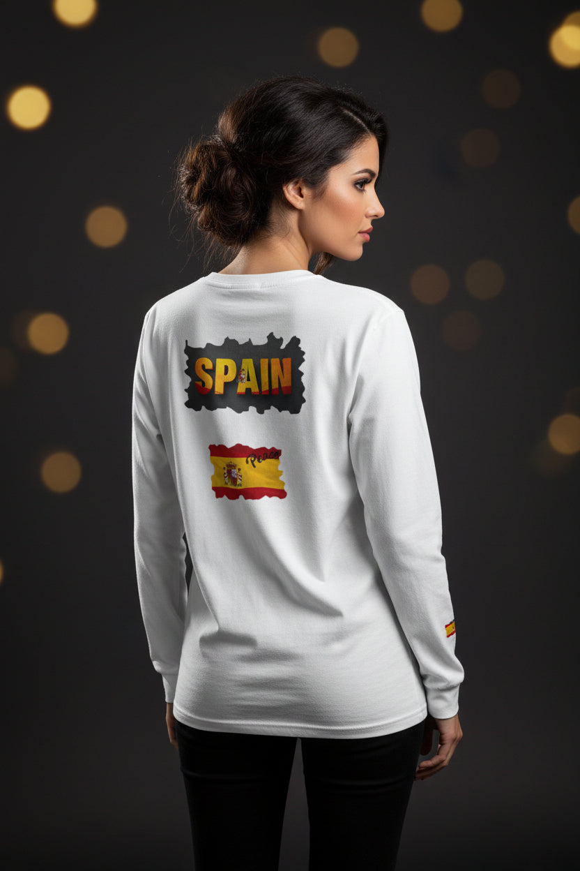 Spain Flag Long Sleeve Tee