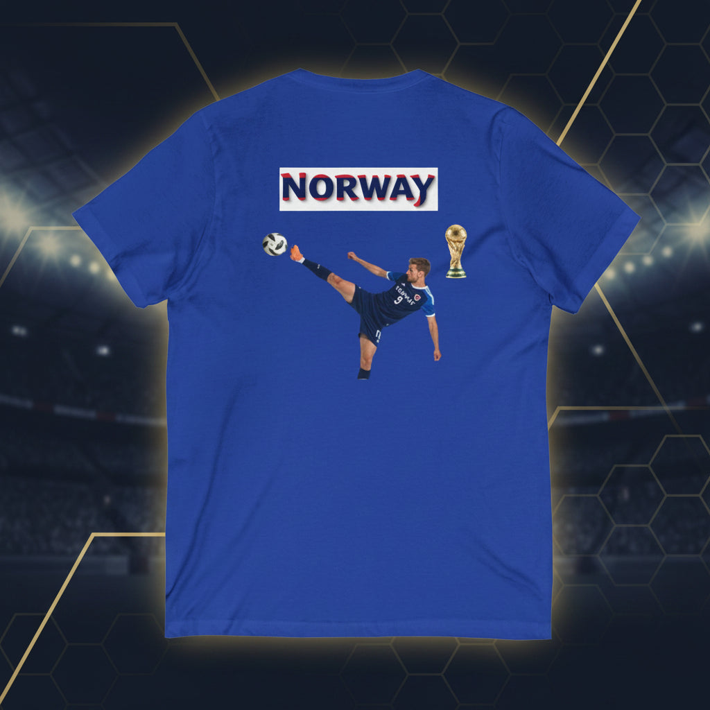 Norway Soccer V-Neck Tee