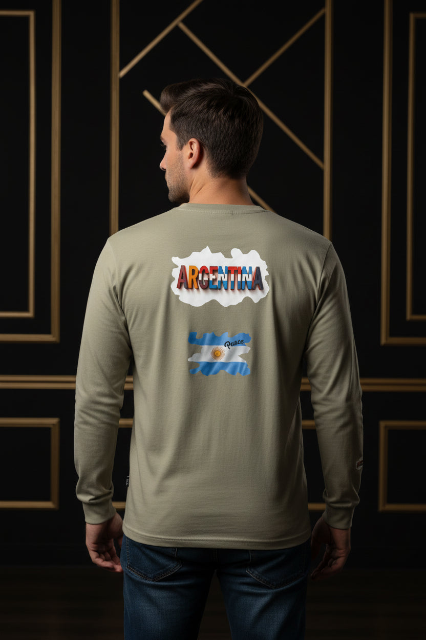 Argentina Flag Long Sleeve Tee