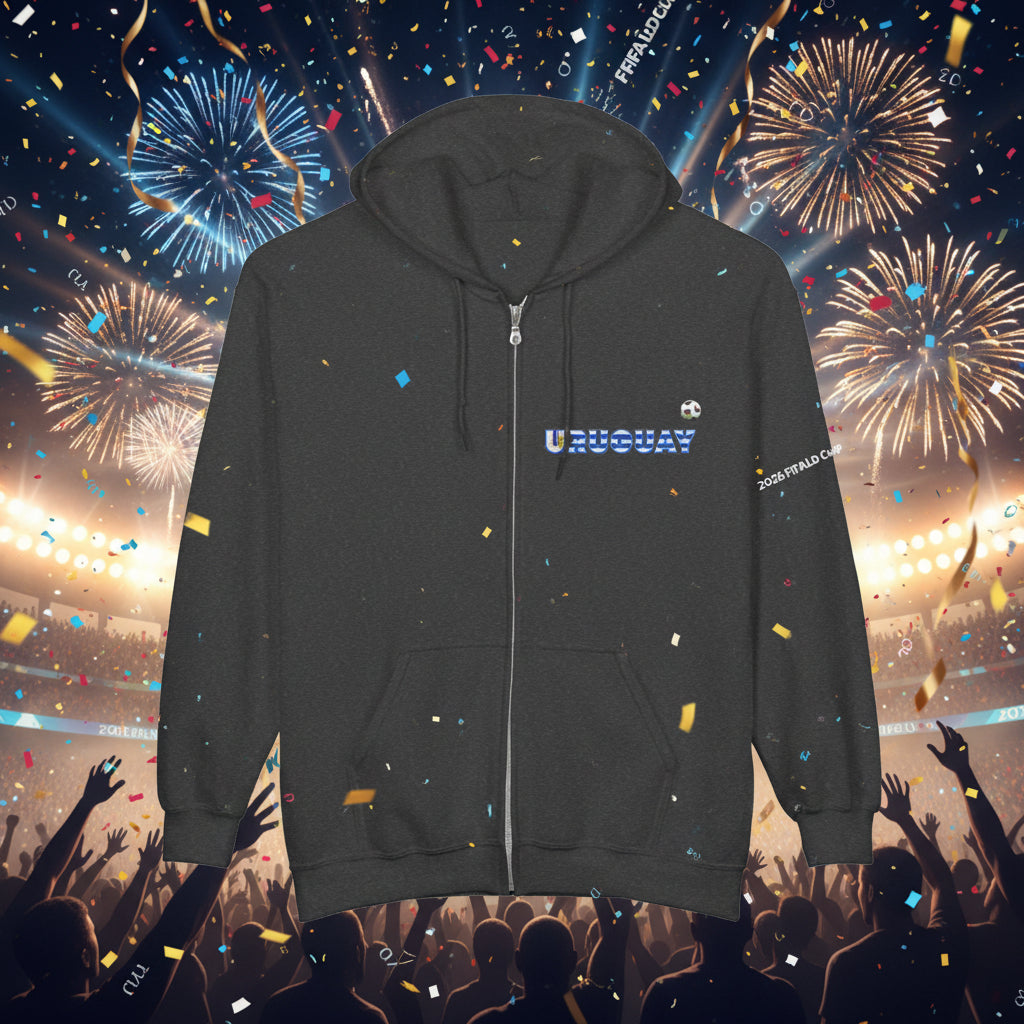 Uruguay Soccer Zip Hoodie