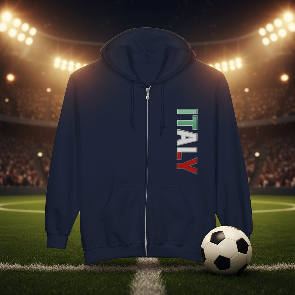 Italy World Cup 2026 Soccer Zip Hoodie