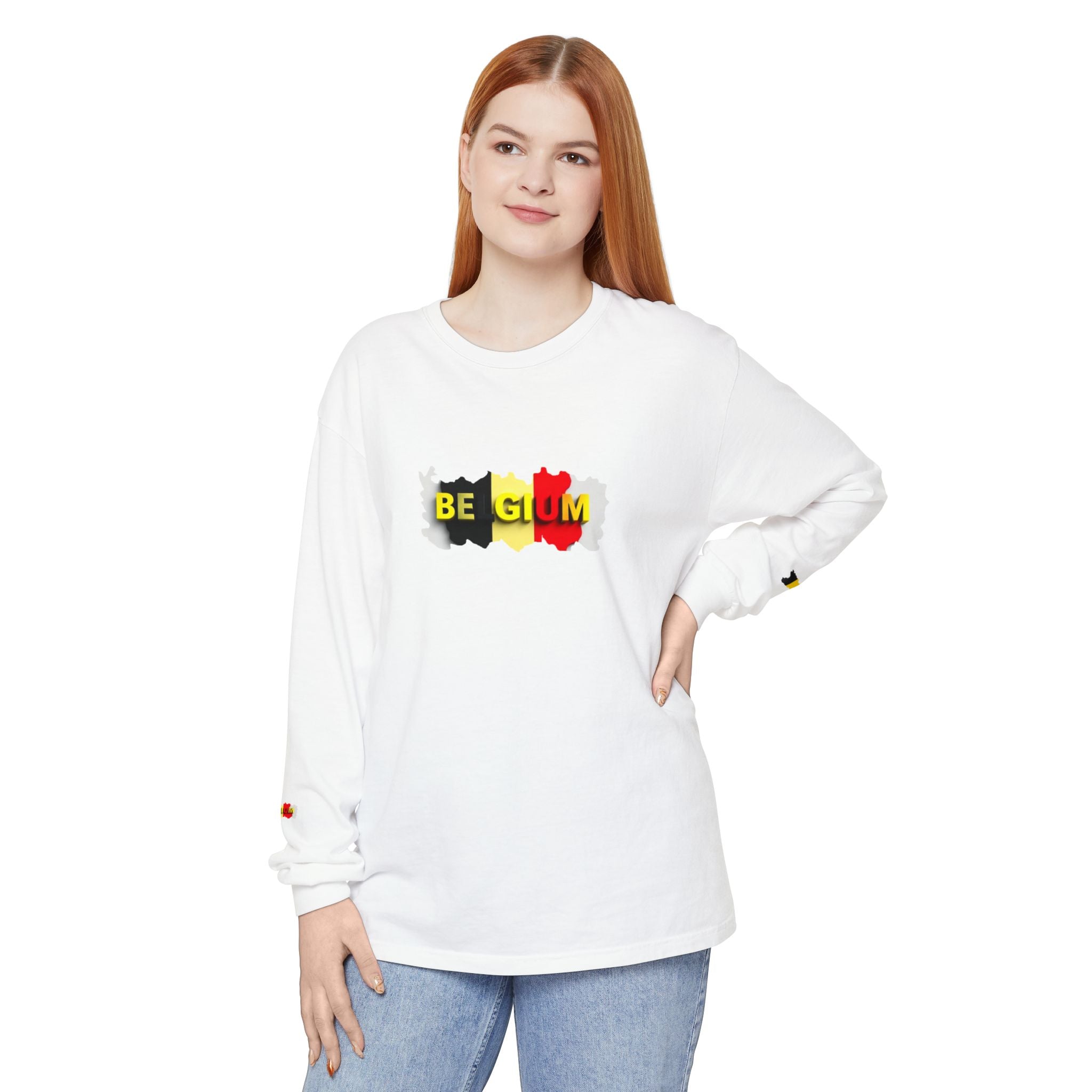 Belgium Flag Long Sleeve Tee