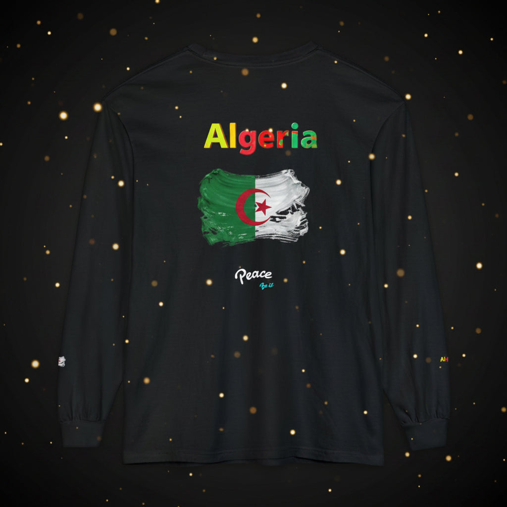 Algeria Flag Long Sleeve Tee — Peace Graphic