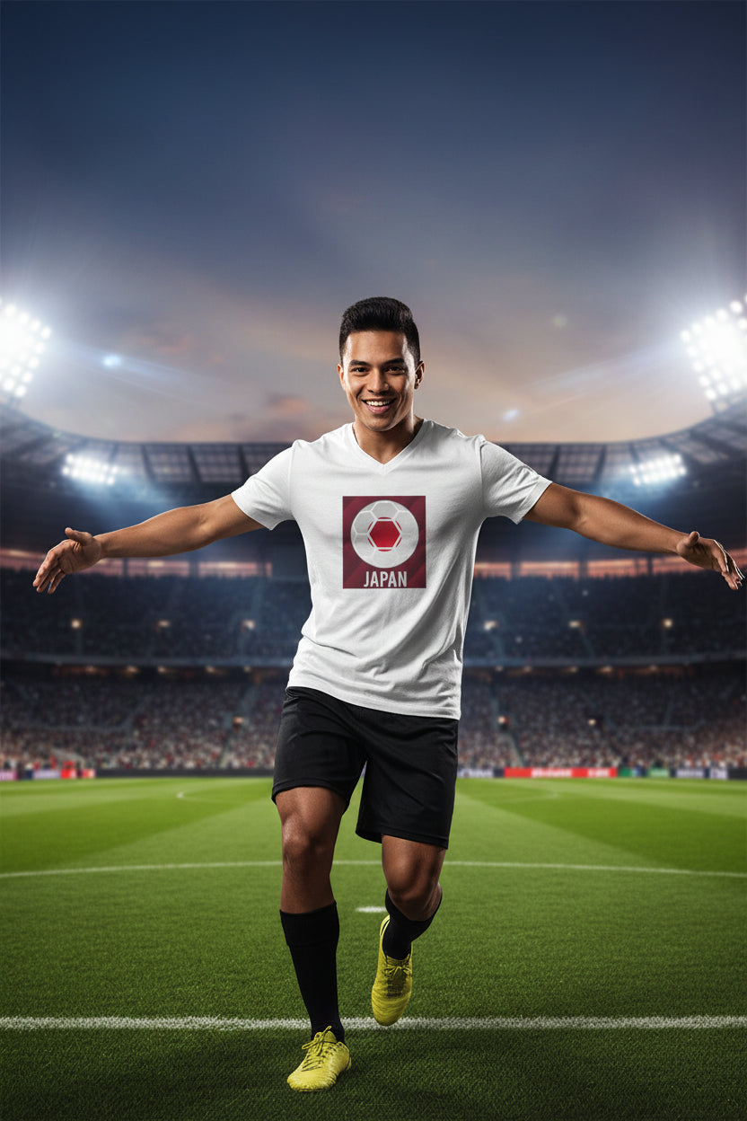Japan World Cup 2026 Soccer V-Neck Tee