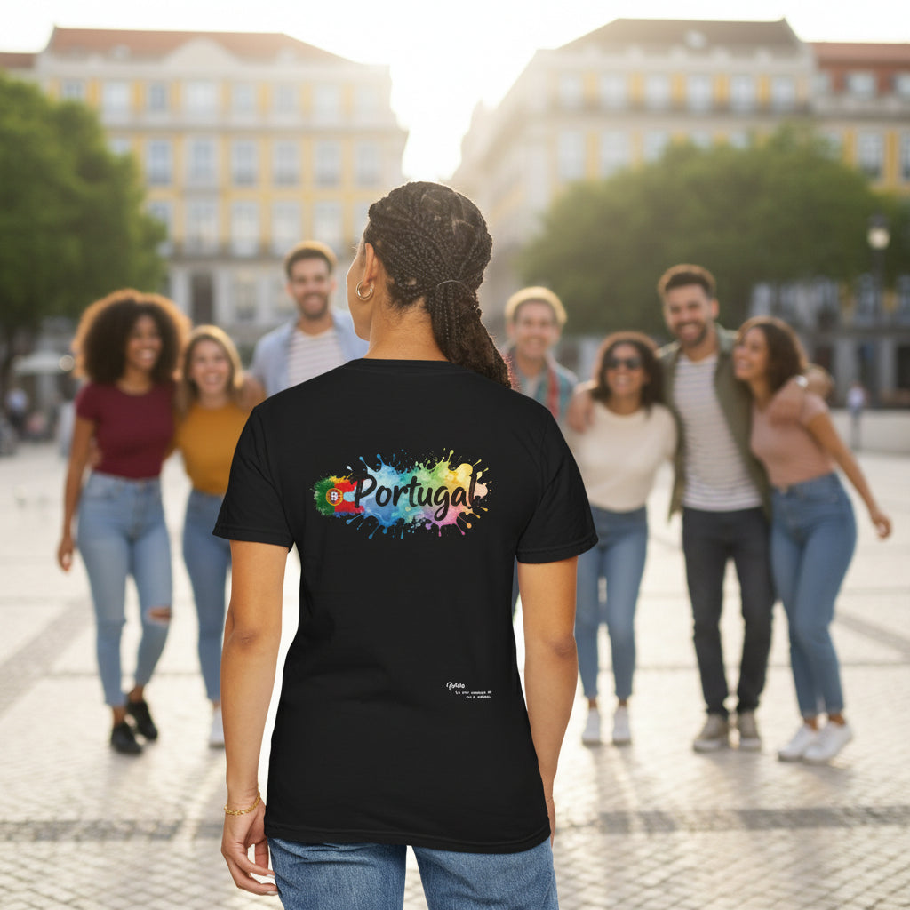 Portugal Watercolor T-Shirt — Colorful Portugal Graphic Tee