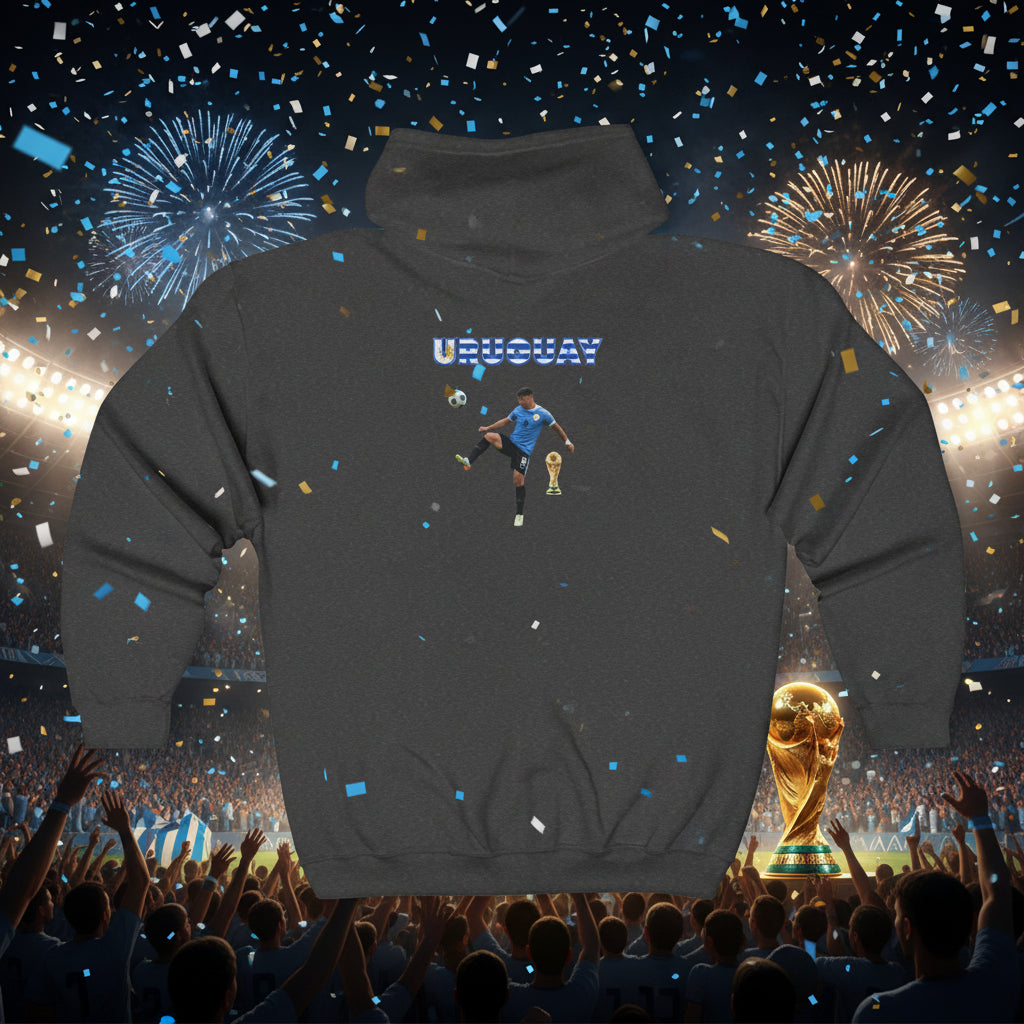 Uruguay Soccer Zip Hoodie