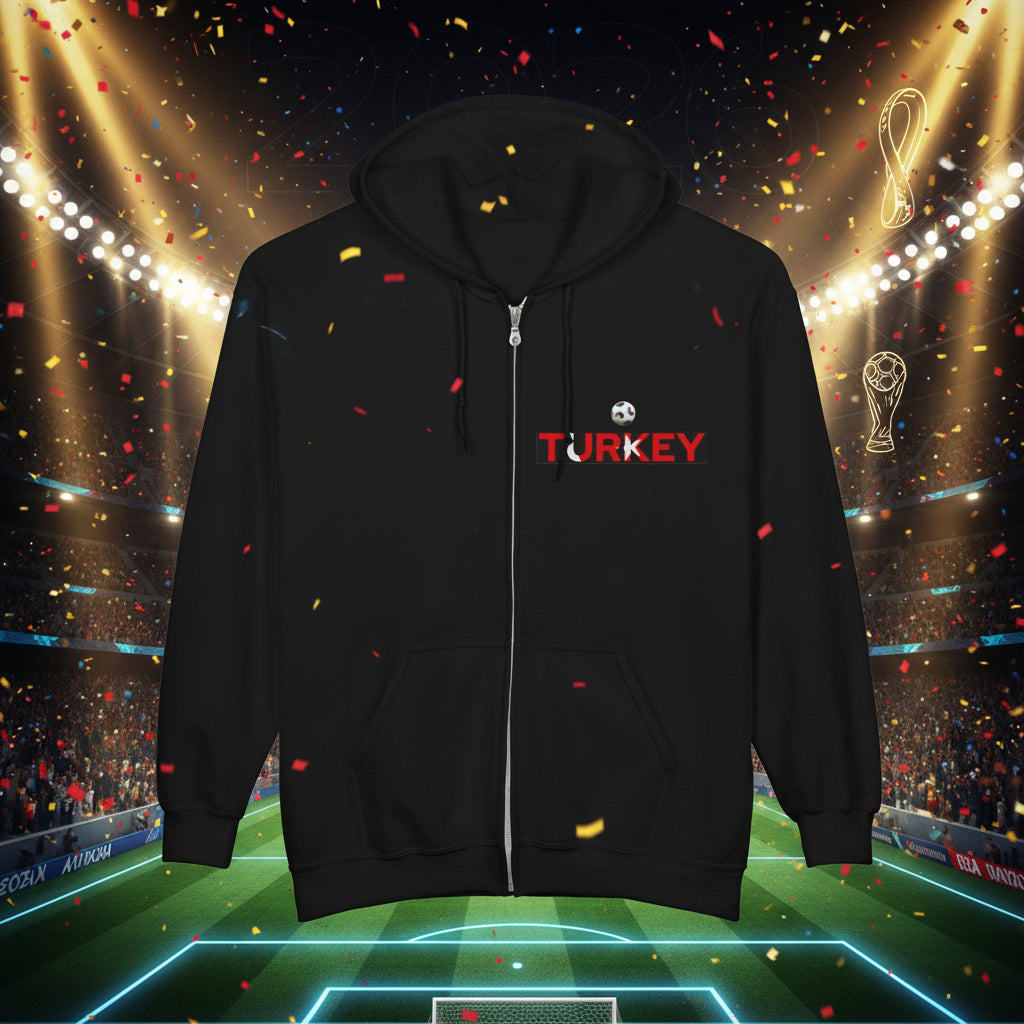 Türkiye World Cup 2026 Soccer Zip Hoodie