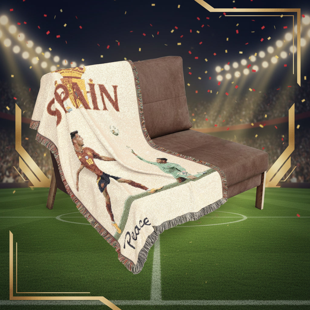 Spain Soccer Woven Blanket
