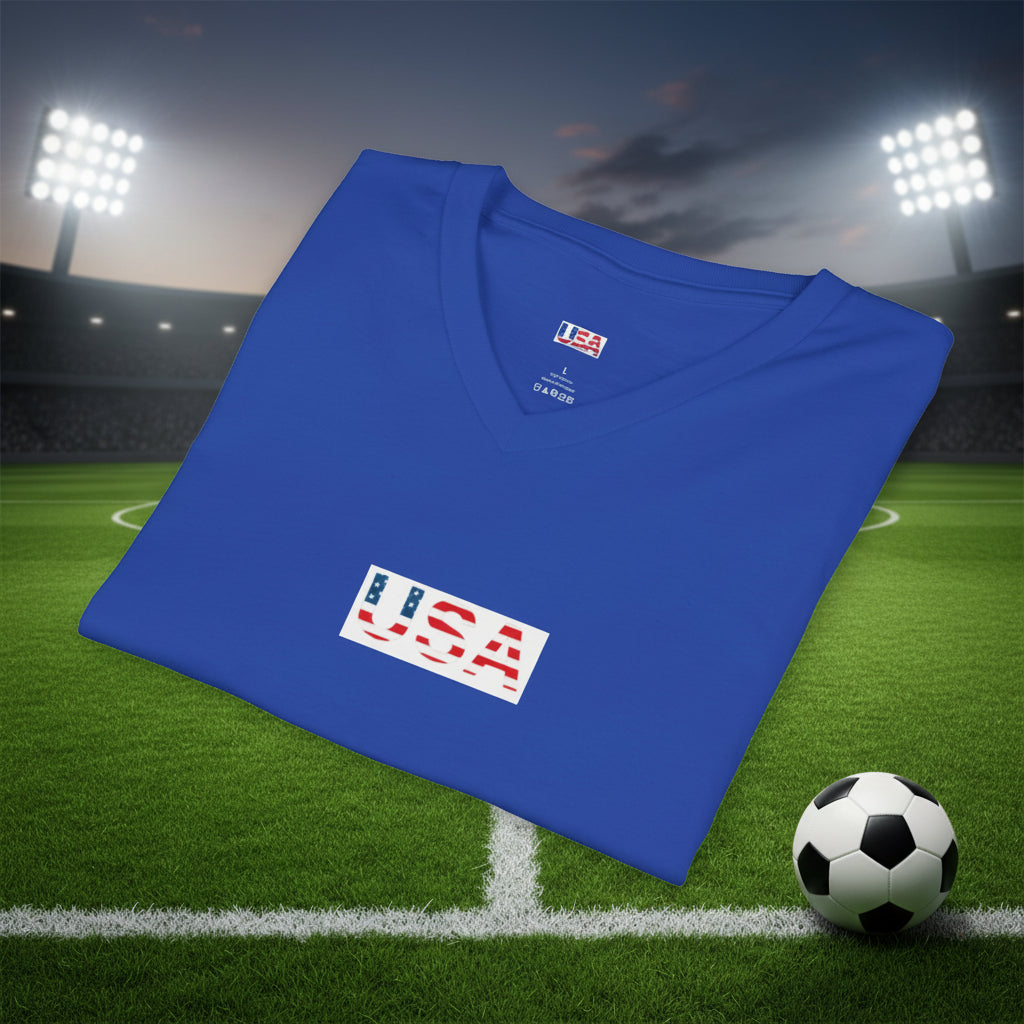 USA Soccer V-Neck Tee