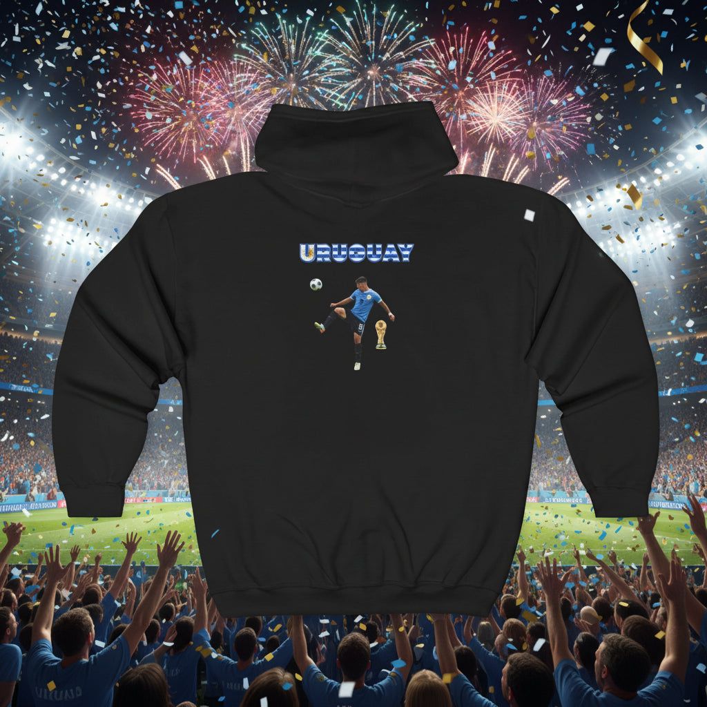 Uruguay Soccer Zip Hoodie