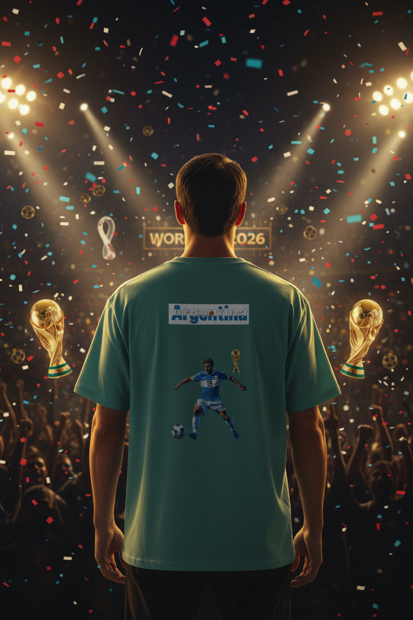 Argentina World Cup 2026 Soccer 100%  Cotton