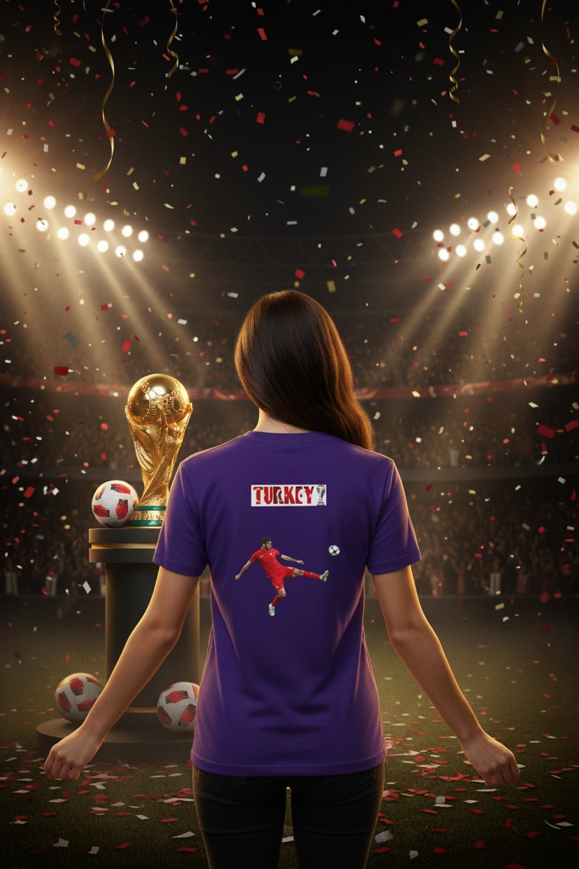 Türkiye World Cup 2026 Soccer Fan V-Neck Tee