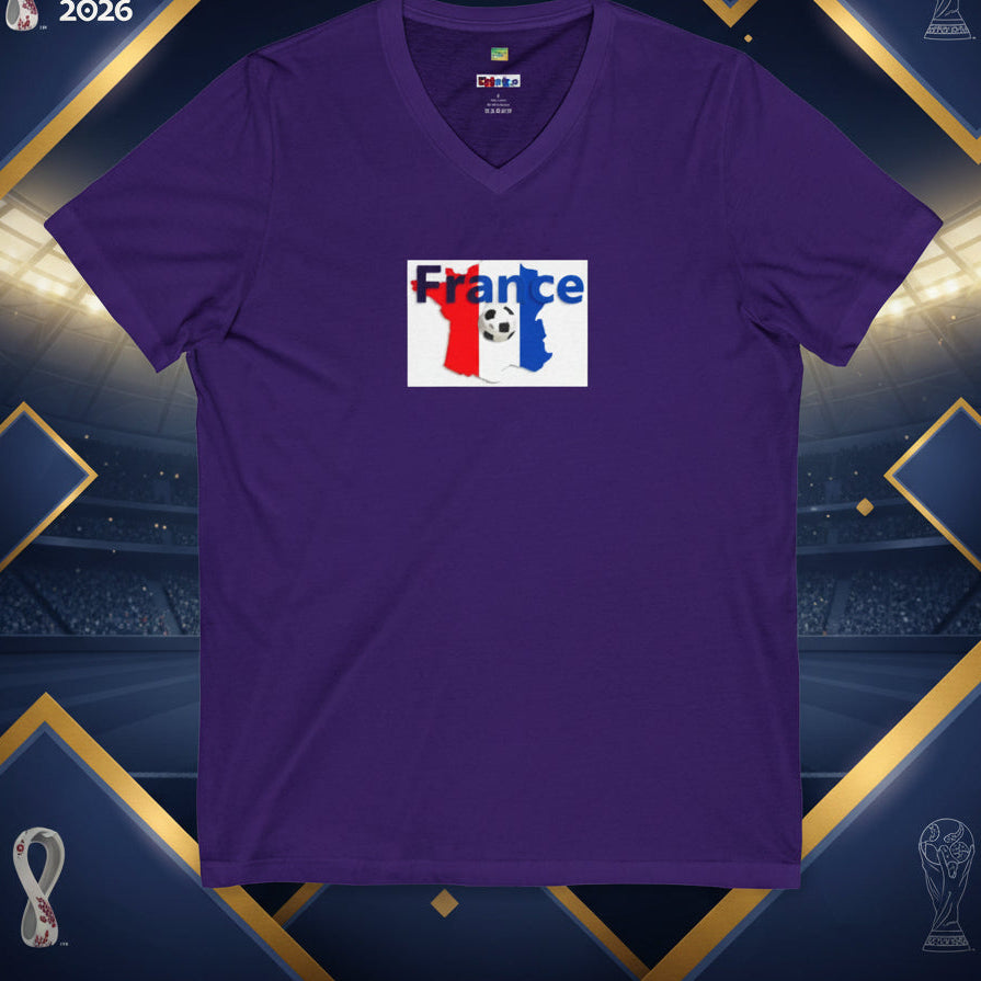 France Soccer V-Neck Tee