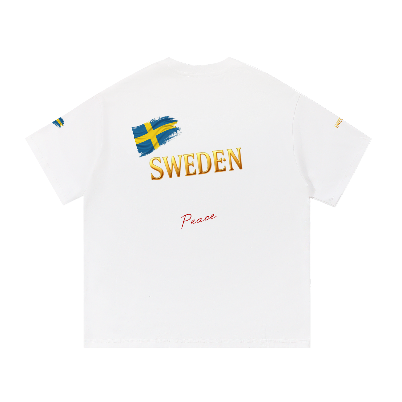 Sweden fans - Peace -Essential Cotton T-Shirt
