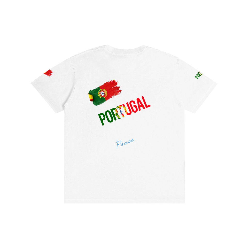 Portugal Fan with Peace Pure Cotton Unisex T-Shirt